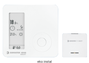 Regulator temperatury bezprzewodowy EUROSTER E4040 SMART  biały