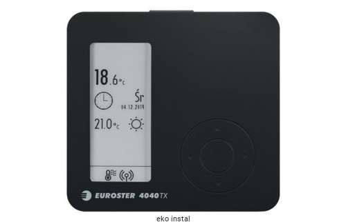 EUROSTER E4040 TXRXB regulator temperatury radiowy czarny