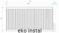 ELPE 1000W- 1440.044 LCD grzejnik elektryczny olejowy (1100x500) - wymiary