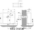 KARMA BETA 2 kW mechanik grzejnik gazowy  - schemat -  wymiary