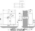 KARMA BETA 3 kW mechanik grzejnik gazowy  - schemat - wymiary