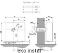 KARMA BETA 5 kW electronic bez zegara grzejnik gazowy - wymiary